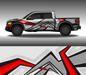 Fototapeta premium Car wrap decal design vector, custom livery race rally car vehicle sticker and tinting.