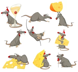 Gardinen Vektor-Illustration einer niedlichen Cartoon-Charakter-Ratte für Sie Design und Computerspiel © liusa