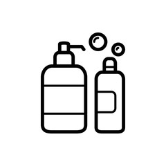 shampoo bottle icon design trendy