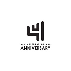 Obraz premium 4th year anniversary emblem logo design template
