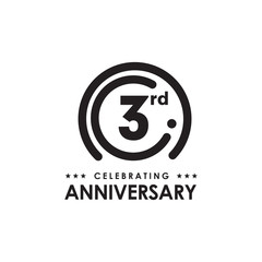 Obraz premium 4th year anniversary emblem logo design template