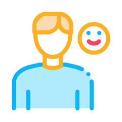 Positive Mood Human Talent Icon Vector Thin Line. Contour Illustration