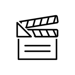 Entertainment icon : Clapboard film movie