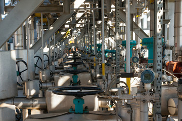 Slide valves are on the manifold, daytime