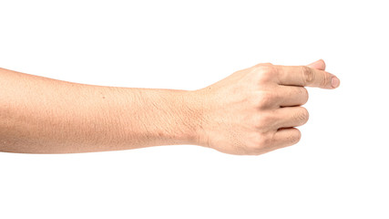 Hand hold virtual business card, credit card or blank paper