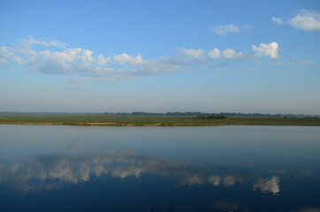 clouds over lake