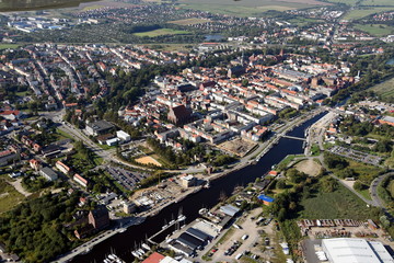 Greifswald, Altstadt mit Ryck und Museumshafen
