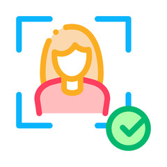 Woman Winner Human Talent Icon Vector Thin Line. Contour Illustration