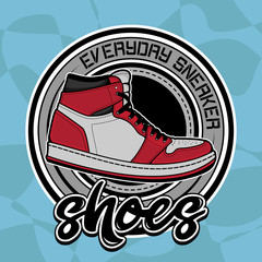 Naklejka premium vector shoes logo