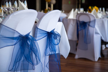 Décoration de table jour d'un mariage après la cérémonie