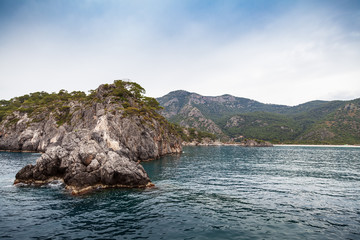 Fototapeta na wymiar The Aegean sea waters and coasts 3