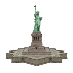 Fototapeta premium Statue of Liberty Isolated