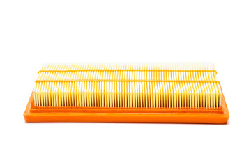 Car air filter isolated on white background