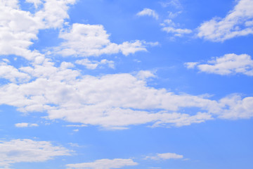 White clouds with a beautiful blue background