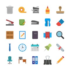 25 Set Of office icons isolated on white background...