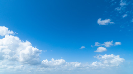 Naklejka na ściany i meble blue sky with white clouds fluffy on day
