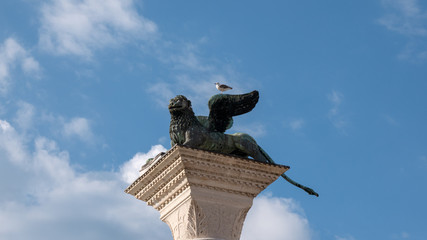 The Lion of Venice is an ancient bronze winged lion sculpture in the Piazza San Marco of Venice,...
