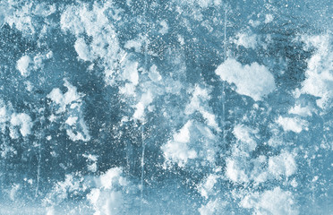 Ice background. The frozen texture of the water
