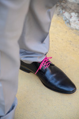 D&eacute;tail du costard du mari&eacute; le jour de son mariage