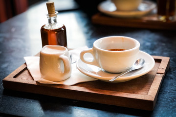 artisanal coffee & sugar syrup