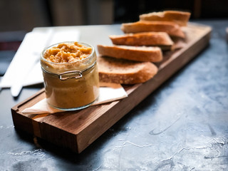 lebanese hummus dish & toast bread