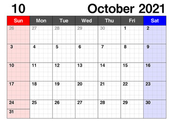 2021年　カレンダー