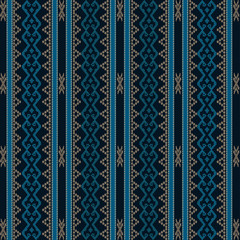 Beautiful Batak Ulos cloth motif with vertical design. Seamless pattern traditional cloth.