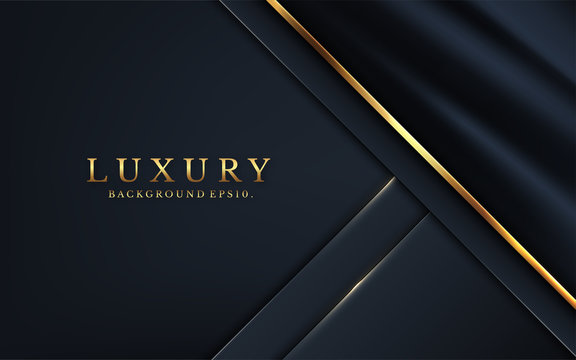  Modern luxury background carbon 3d VIP vector overlap layer on dark and shadow black space with abstract style for design. graphic resource illustration Texture with line golden Sparkles glitters dot