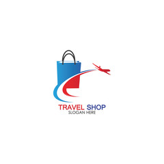 Travel Shopping logo design template