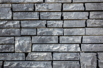 gray brick wall with rough texture