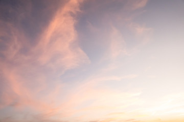 Fototapeta na wymiar colorful sunset clouds over sky