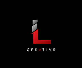 Abstract Initial Letter L Technology logo icon vector design concept.