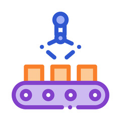 Manufacturing Product Selection Metallurgical Icon Vector Thin Line. Contour Illustration