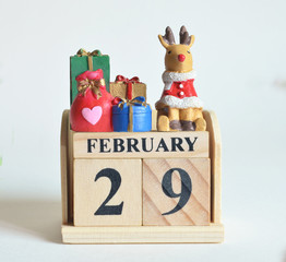 February 29, Icon, Christmas, Birthday with number cube design for background.