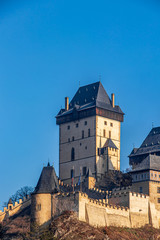 Beautiful Karlstejn Castle from far
