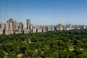 Fototapeta na wymiar An aerial view of Central Park in New York City from Central Park South
