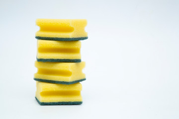 Sponges for washing dishes.Colored sponges for washing dishes.