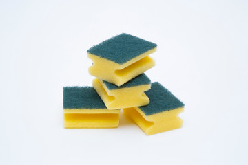 Sponges for washing dishes.Colored sponges for washing dishes.