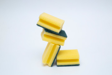 Sponges for washing dishes.Colored sponges for washing dishes.