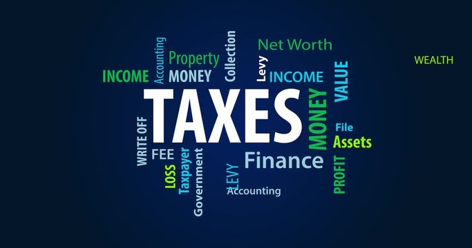 Animated Taxes Word Cloud