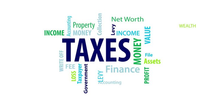 Animated Taxes Word Cloud