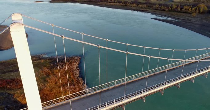 aerial shot of famous Iceland with its beautiful fascinating unique landscape, rivers, mountains, glaciers and waterfalls on a clear sunny day - great 4k shots for nature travel bloggers