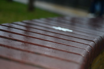 wooden bench