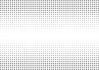 Abstract halftone dotted background. Monochrome pattern with stars.  Vector modern futuristic texture for posters, sites, business cards, postcards, labels and stickers. Design mock-up layout.