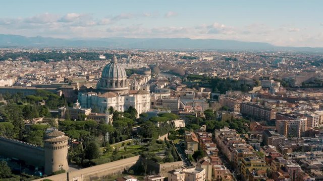 Aerial view of Vatican and Rome