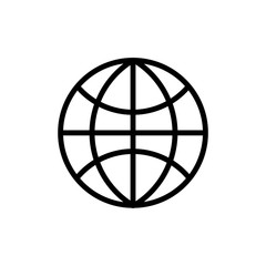 Globe icon vector simple design