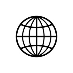 Globe icon vector simple design