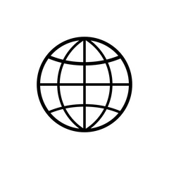 Globe icon vector simple design