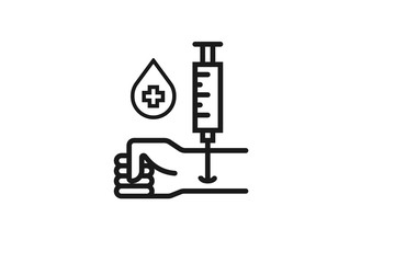Blood test, arm icon. Element of medicine icon, medical test icon
