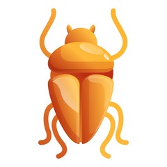 Egypt gold bug icon. Cartoon of Egypt gold bug vector icon for web design isolated on white background